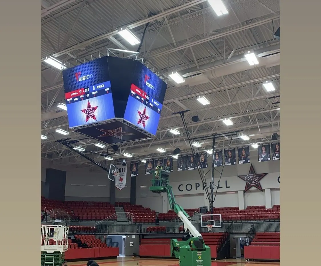 Coppell ISD basketball LED video board