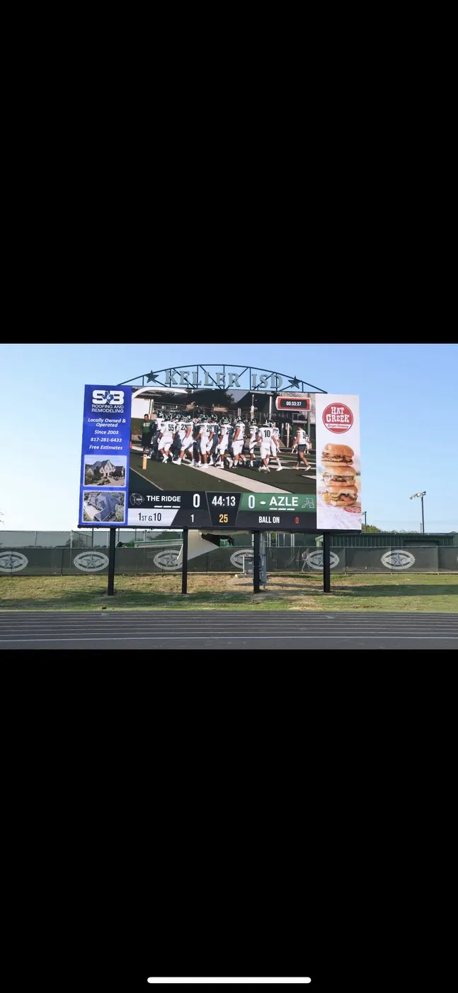 Keller ISD football stadium LED video board