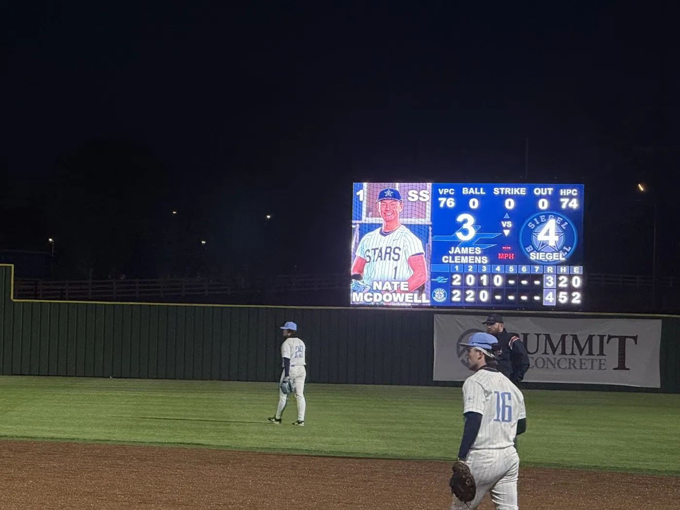 Siegel High School baseball LED scoreboard
